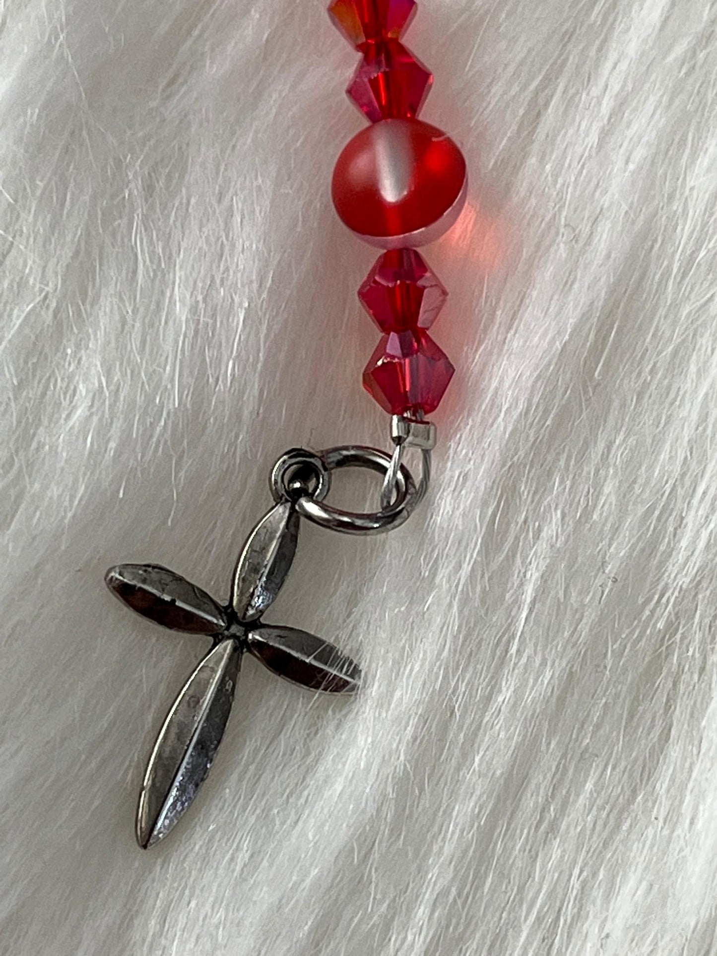 Red Catholic Decade Rosary, Catholic gift, Mini Rosary, Car Rosary, Pocket Rosary, One Decade Rosary, Gift for Her, Gift for Him