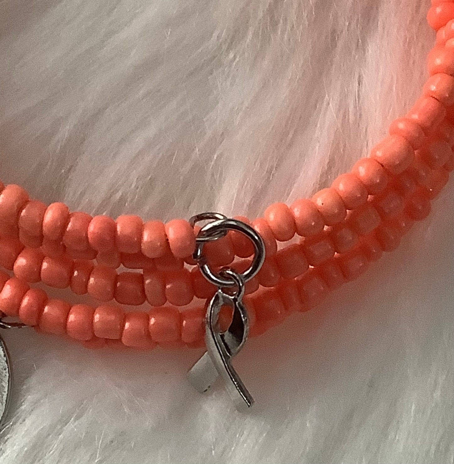 Multiple Sclerosis Awareness Ribbon Wrap Bracelet, Warrior Gift, Awareness Ribbon Gift, MS Warrior, MS Awareness