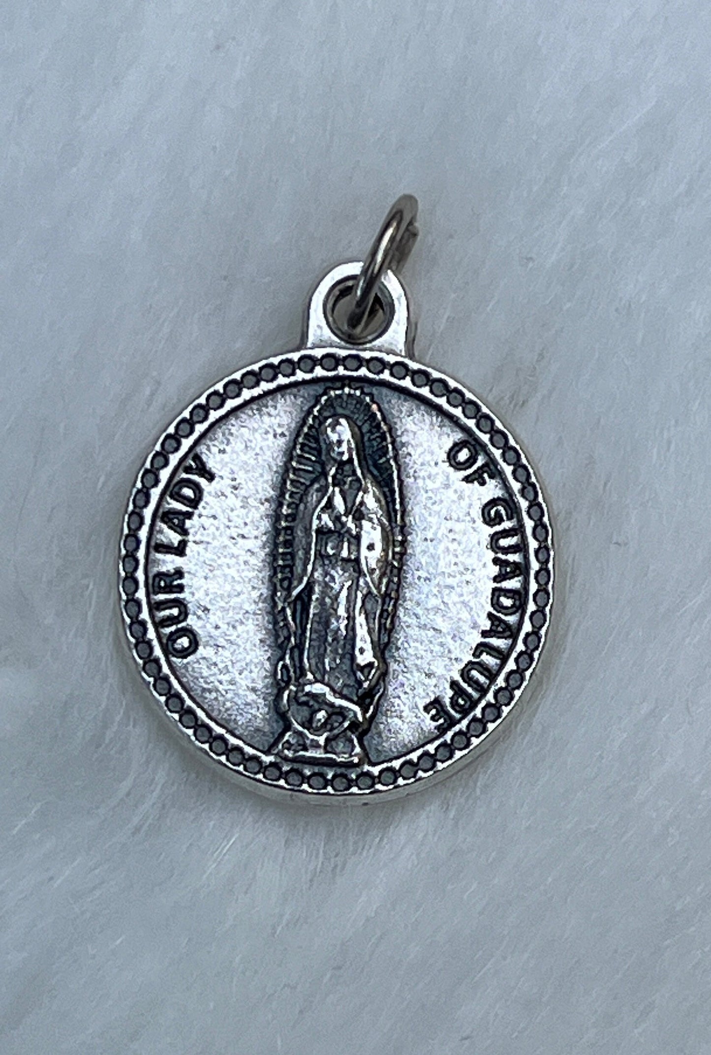 Our Lady of Guadalupe medal,  Patron of Americas, Patron Saint Medals, Pray for Us, Our Lady of Guadalupe Round Medal