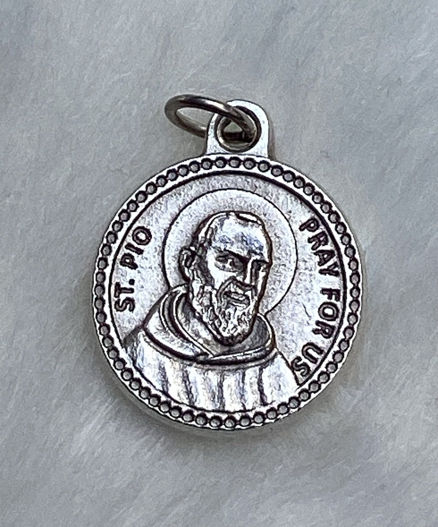 Saint Padre Pio Medal, Patron Saint of Adolescents, Patron Saint of Stress Relief, Patron Pain, Patron of Pain  St Padre Pio Medal, St Pio