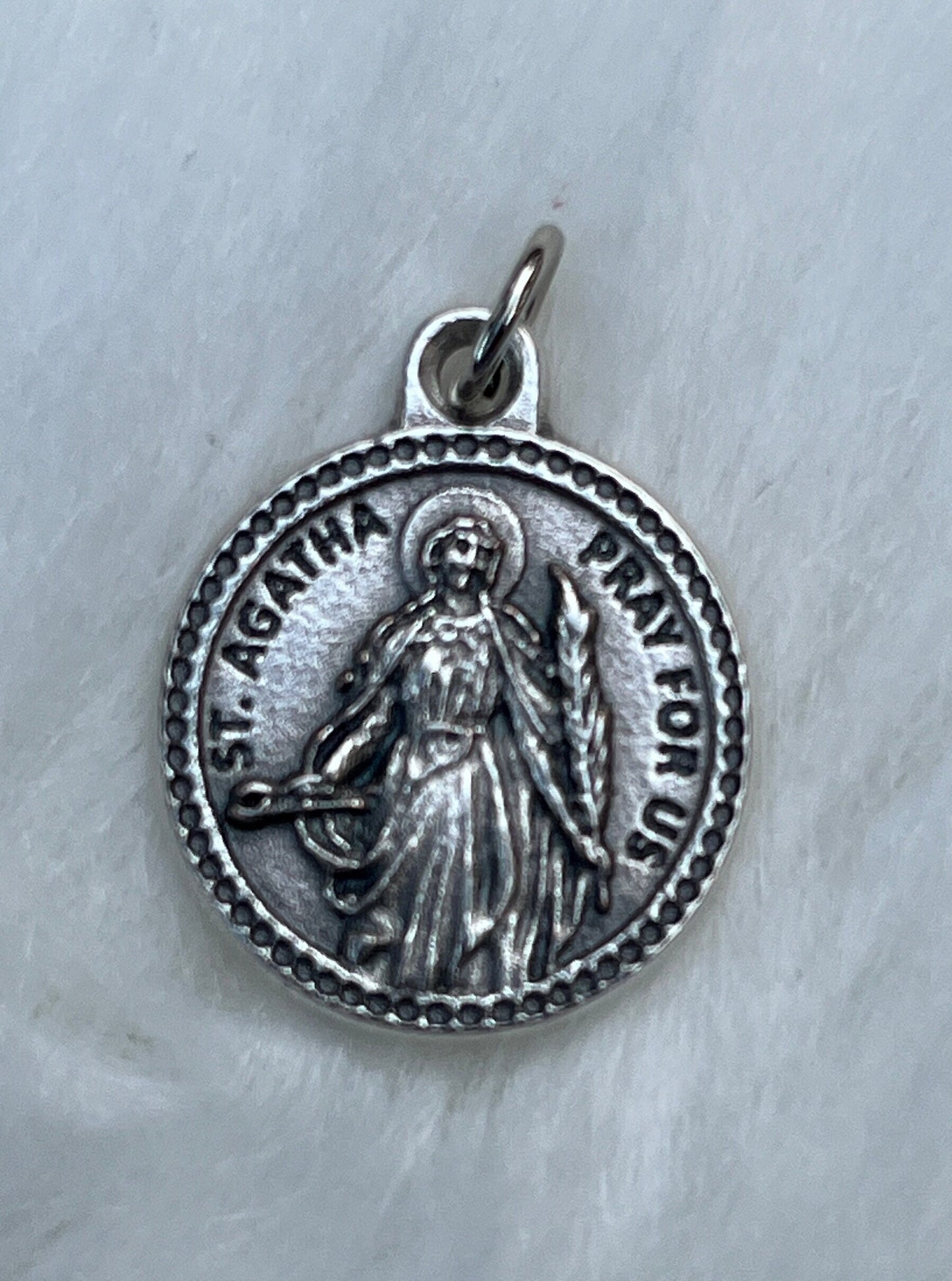 Saint Agatha Medal, Patron Saint Breast Cancer, St Agatha Medal, Breast Cancer Gift, Patron Saint Nurses