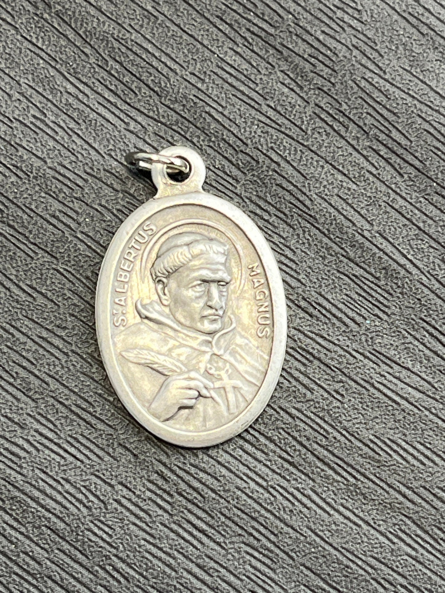 Saint Albertus Magnus Medal, Silver Oxidized Die Cast Patron Saint Medals, Pray for Us, St Albertus Magnus, Patron Saint of Scientists