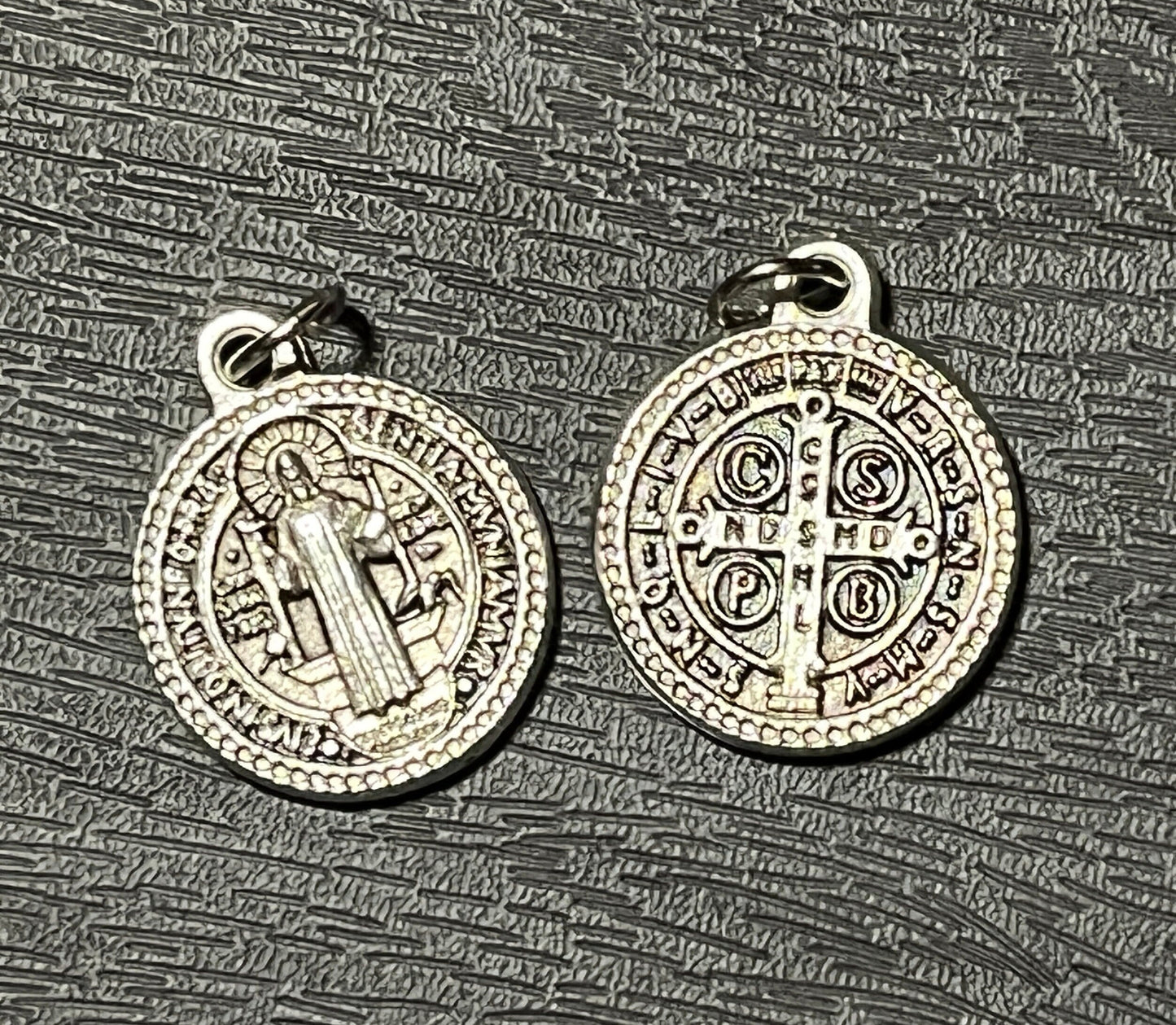 Saint Benedict Round Medal, Patron Saint Civil Engineers, Patron Saint of the dying, Patron Saint Kidney Disease, Patron Schoolchildren