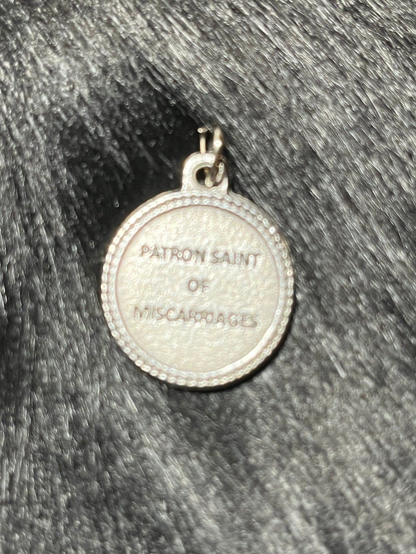 Saint Catherine Medal, St Catherine medal, Patron Saint of Miscarriages, Silver Oxidized Saint Medal