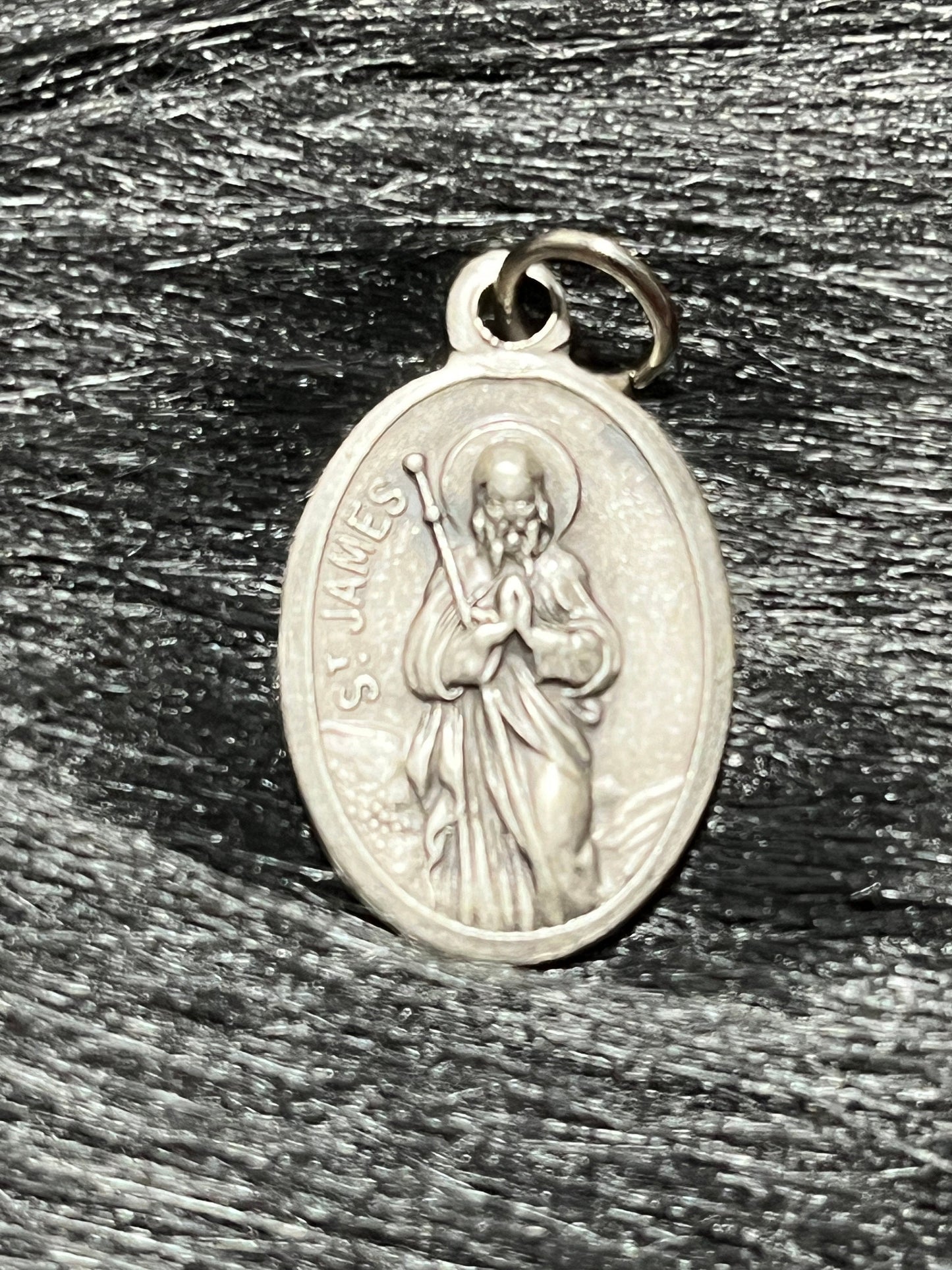 Saint James Medal Patron Saint of Veterinarians, Patron Saint of Arthritis, Saint James Medal, Catholic Gift, Silver Oxidized Medal