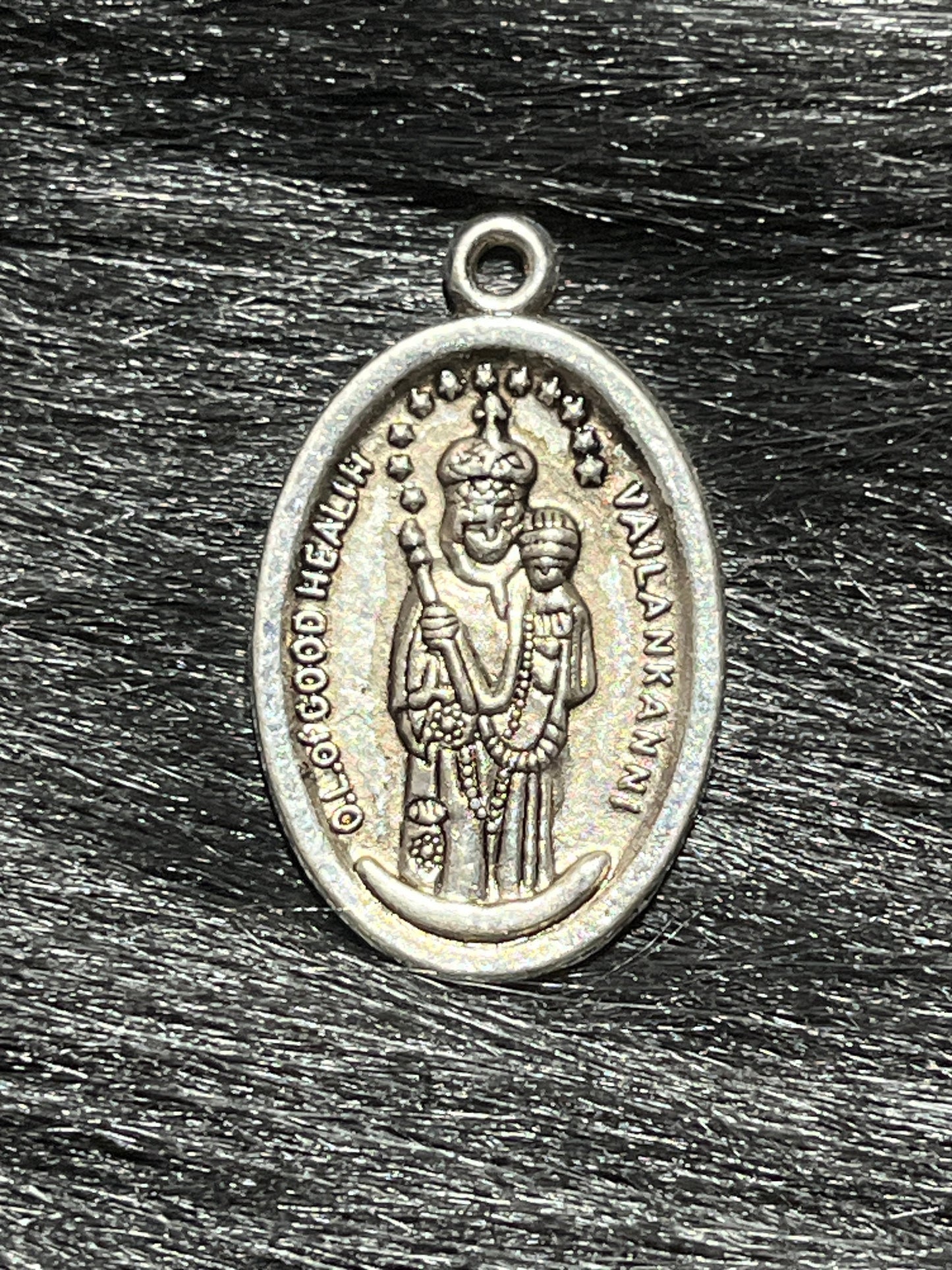 Our Lady of Good Health medal, Medal for Healing, Silver Oxidized Die Cast Patron Saint Medals, Pray for Us