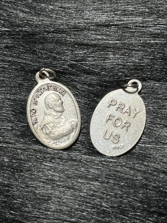 Saint Padre Pio Medal, Patron Saint of Adolescents, Patron Saint of Stress Relief, Patron of Pain and Healing, St Padre Pio Medal