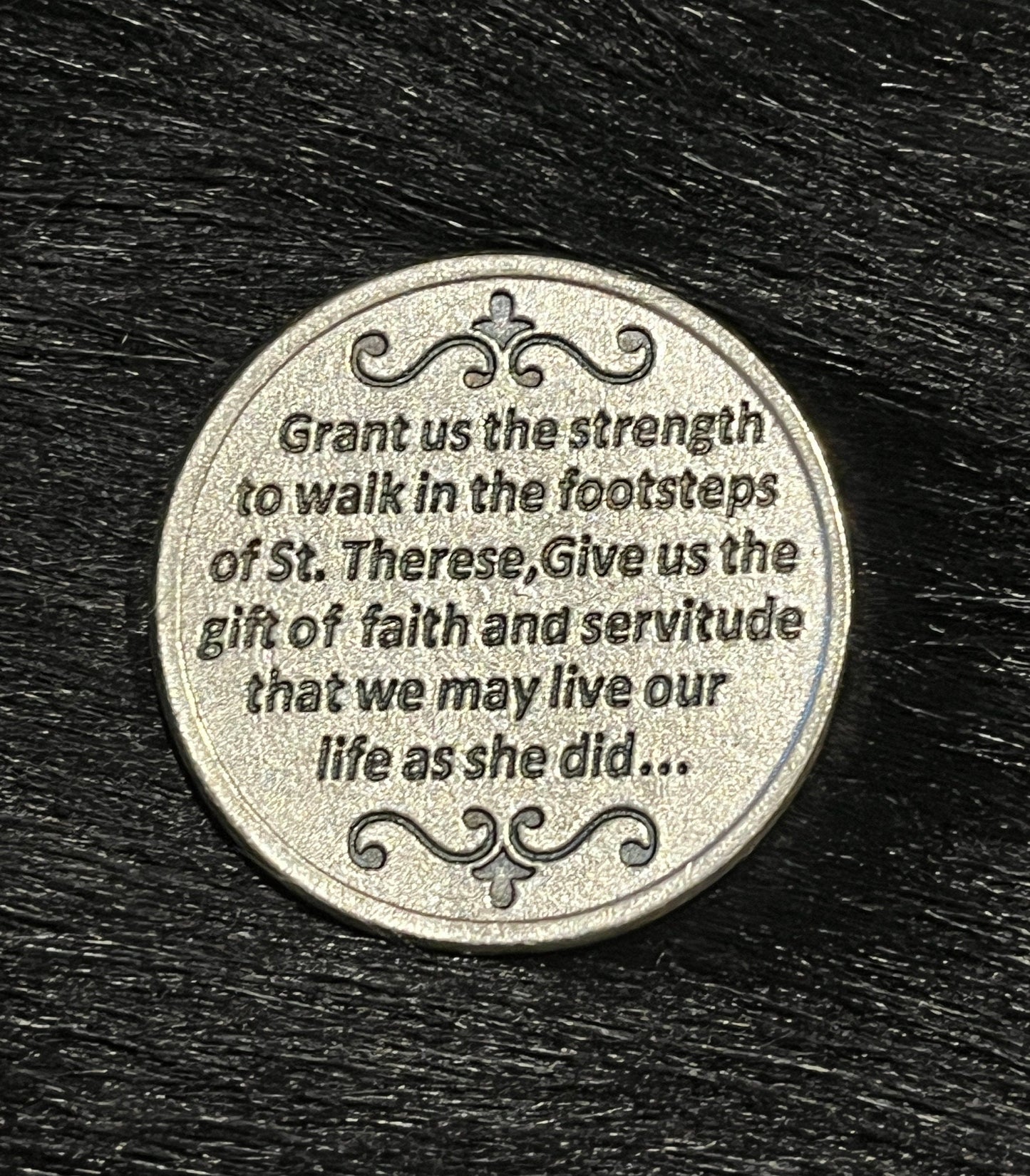 Saint Therese Pocket Token, St Therese, Catholic Gift, Prayer for Faith and Strength