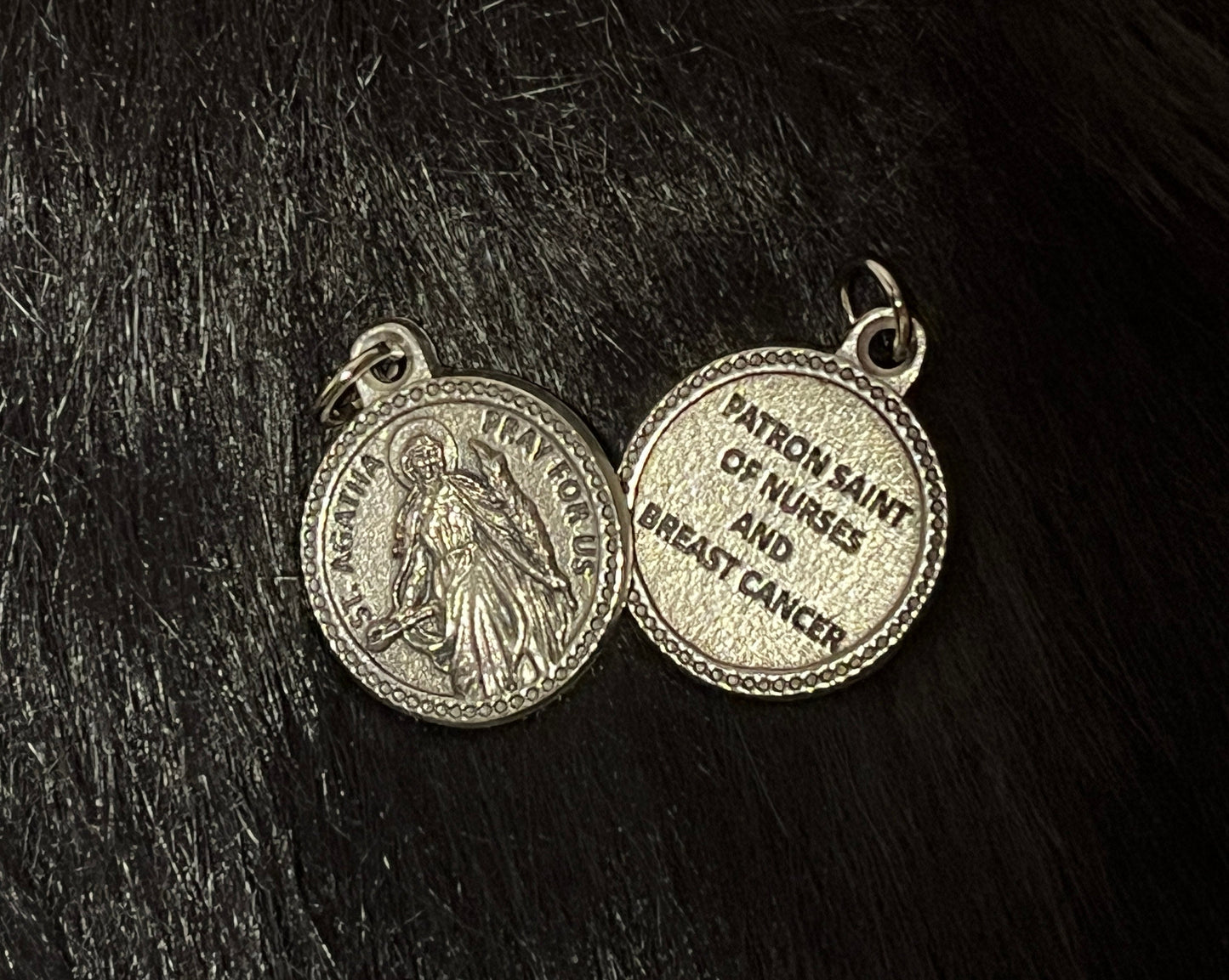 Saint Agatha Medal, Patron Saint Breast Cancer, St Agatha Medal, Breast Cancer Gift, Patron Saint Nurses