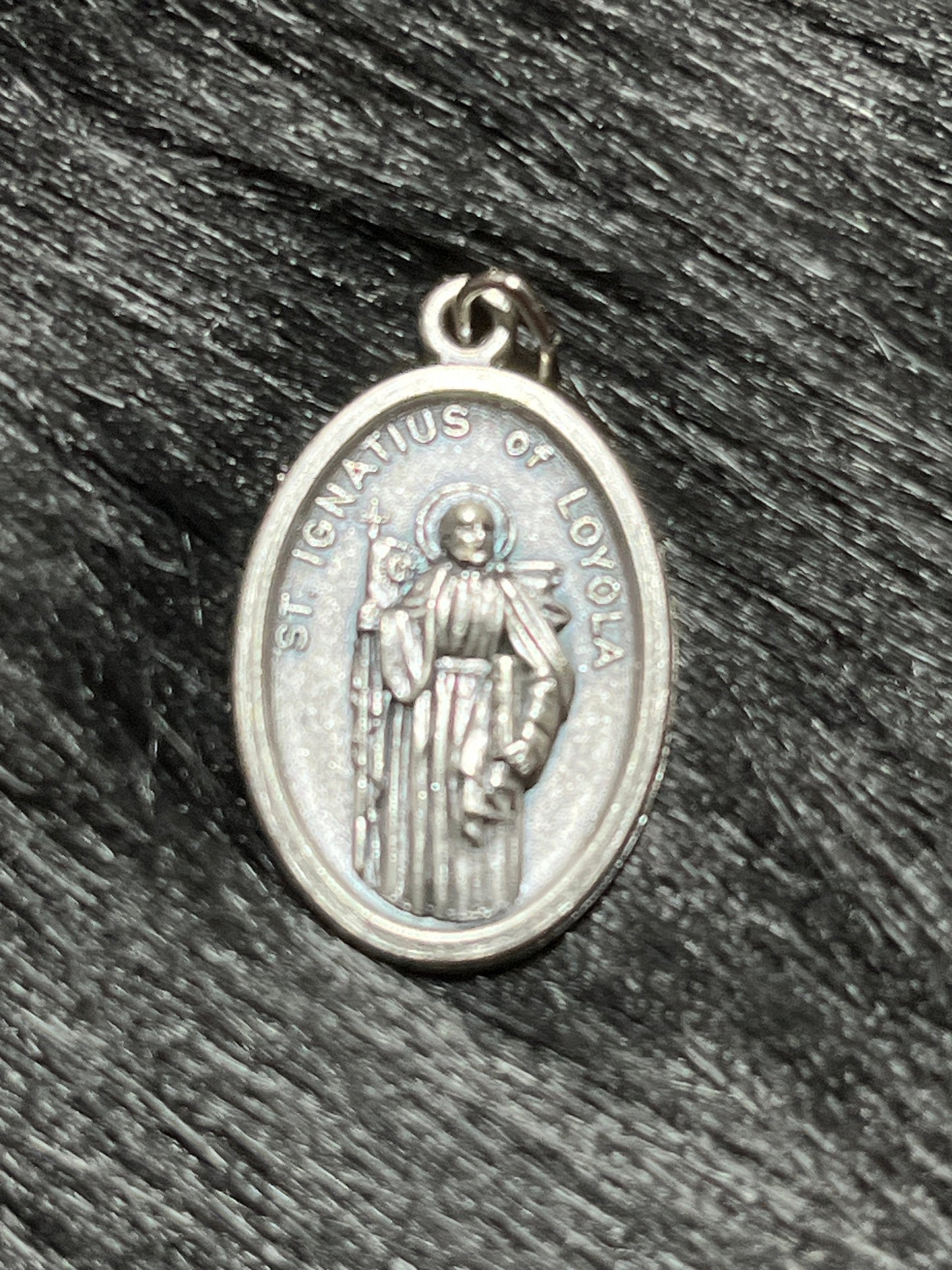 Saint Ignatius of Loyola, Patron Saint of Soldiers, Patron Saint of Students, Saint Ignatius of Loyola, Catholic Gift, Silver Oxidized Medal