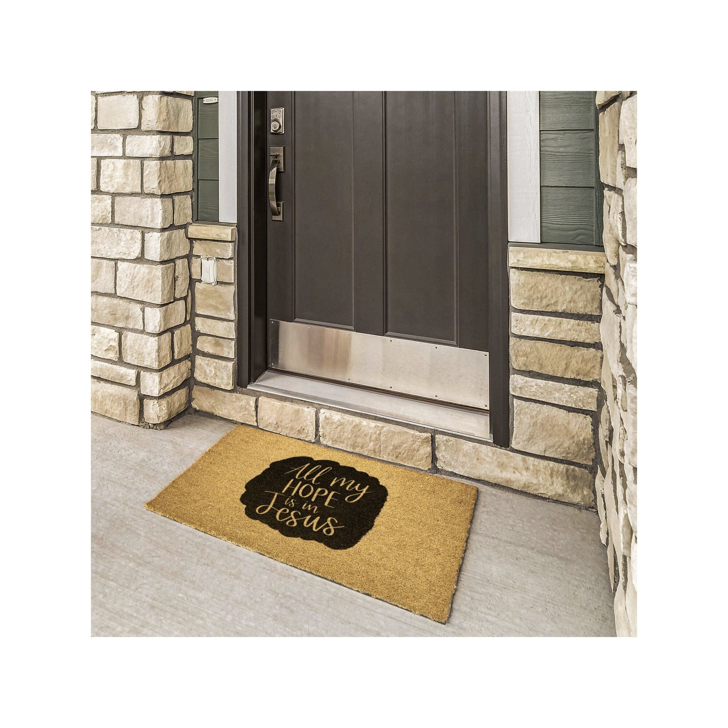 Alll My Hope is in Jesus Golden Coir Door Mat