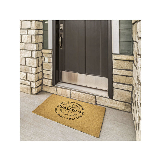 God is my Refuge Psalms 91 Door mat, Religious Doormat, Christian Gift, Religious Gift, Doormat w/ Anti-Slip Backing, Faith Welcome Mat