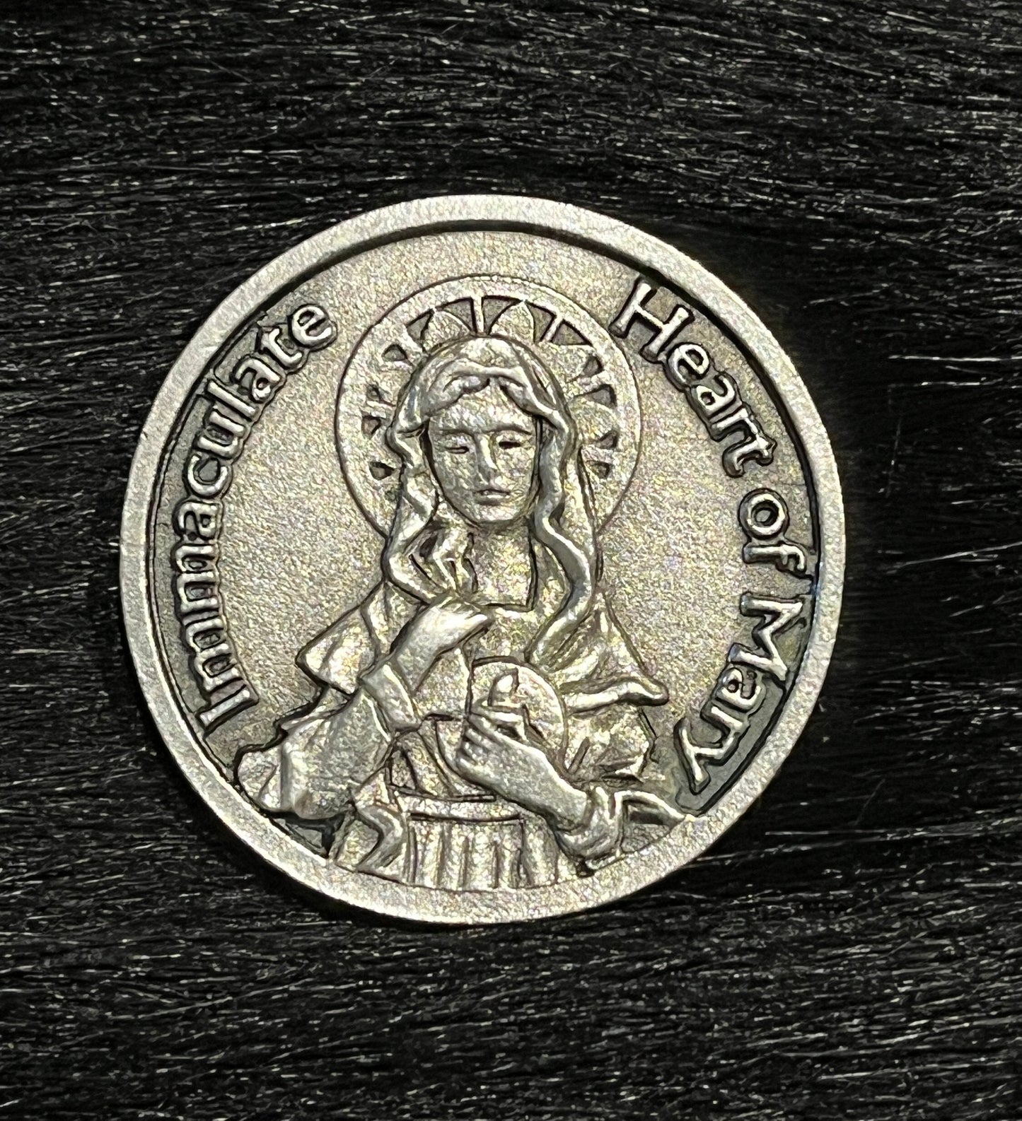 Immaculate Heart of Mary Pocket Token, Strength and Protection Medal, Catholic Gift, Sacred Heart of Mary