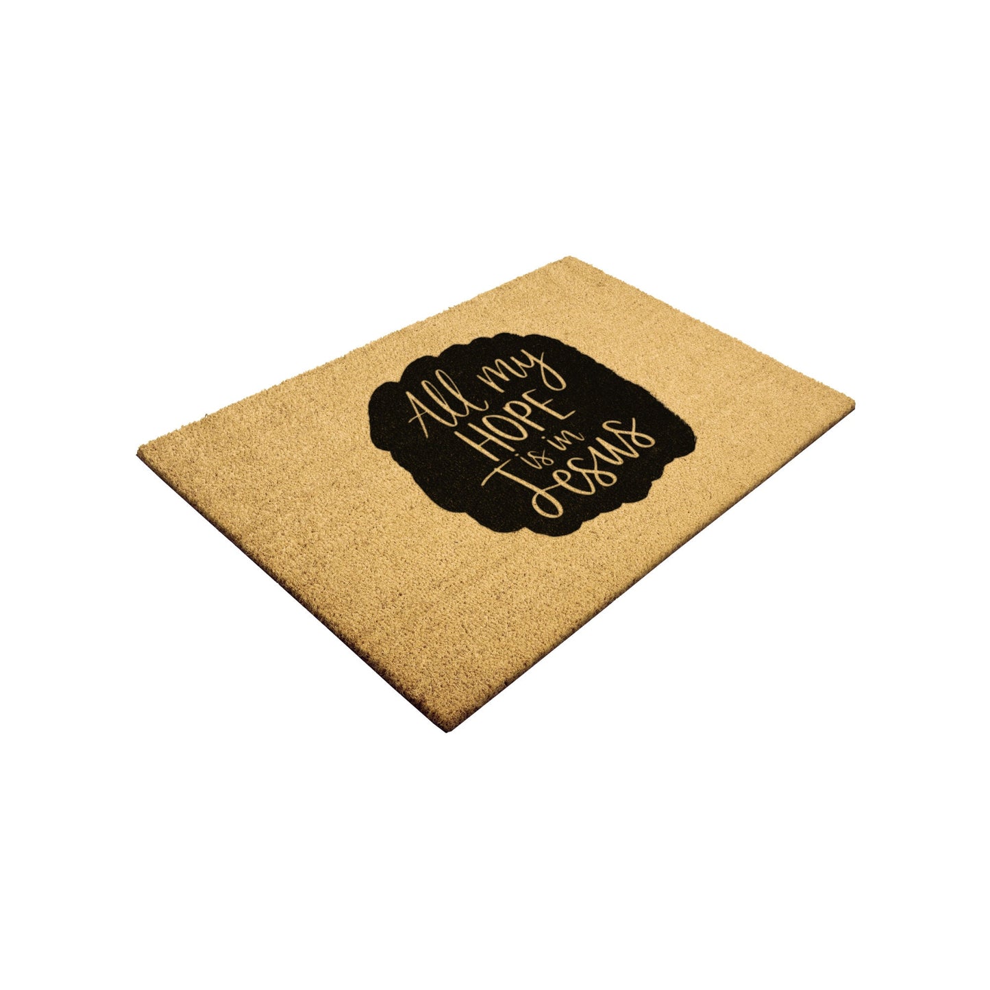 Alll My Hope is in Jesus Golden Coir Door Mat